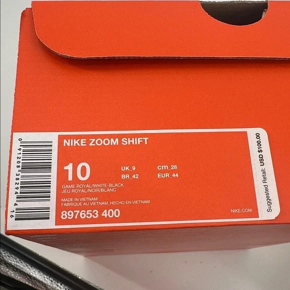 Nike Black and Blue Zoom Shift Sneakers Men's Size 10 New In Box - Picture 10 of 10